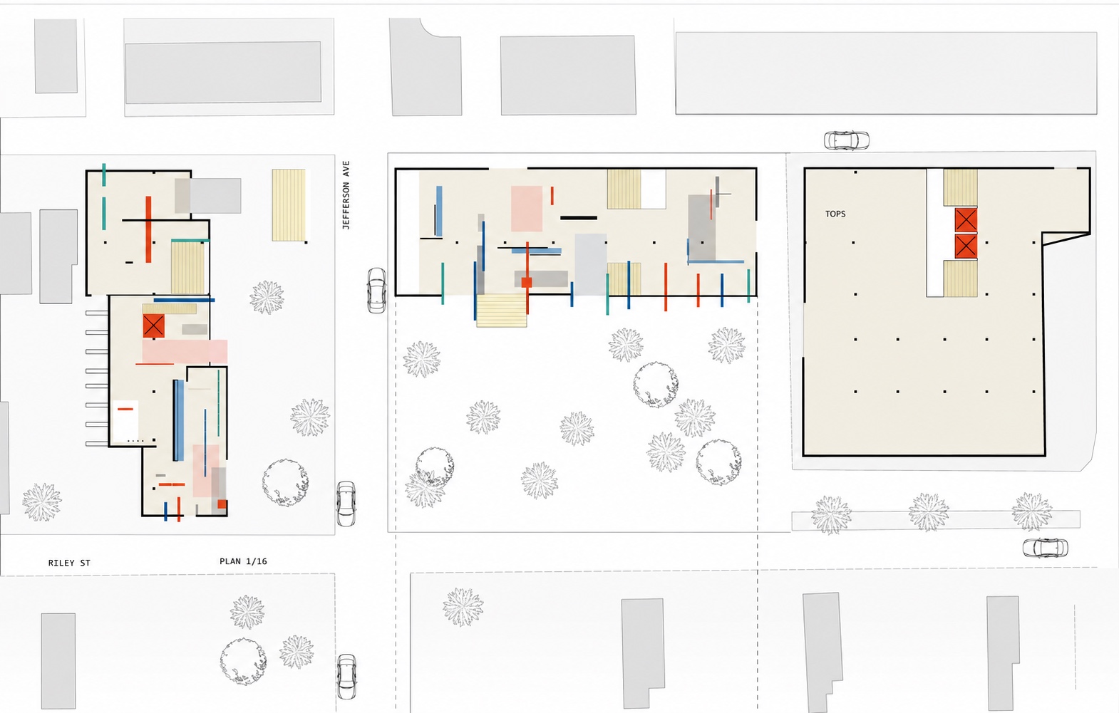Street-level campus plan