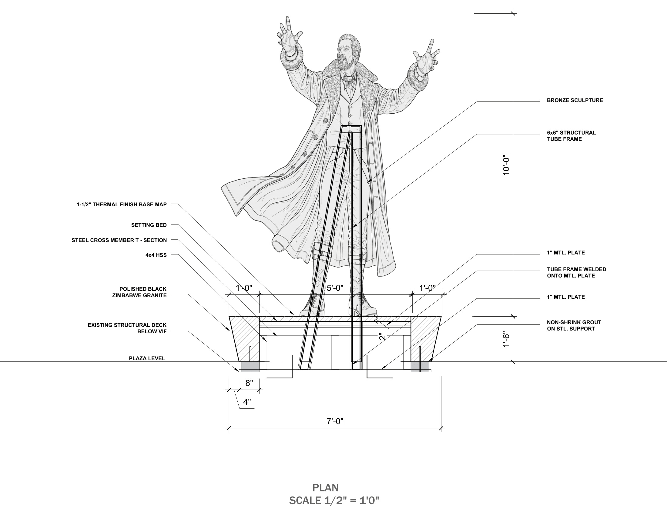 DuSable proposal — Installation diagram — preliminary structural design