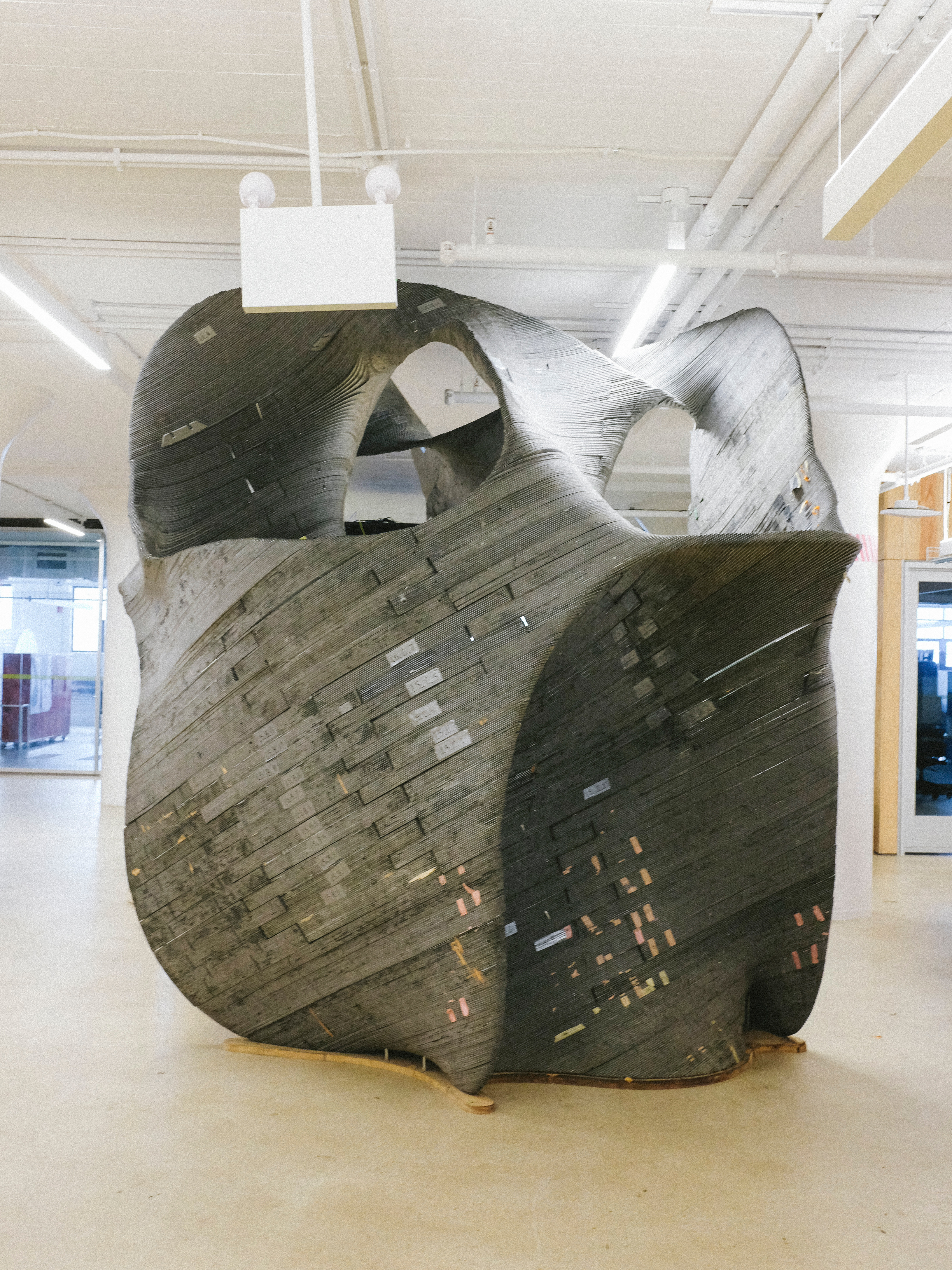 Full-scale curved surface — overall assembly