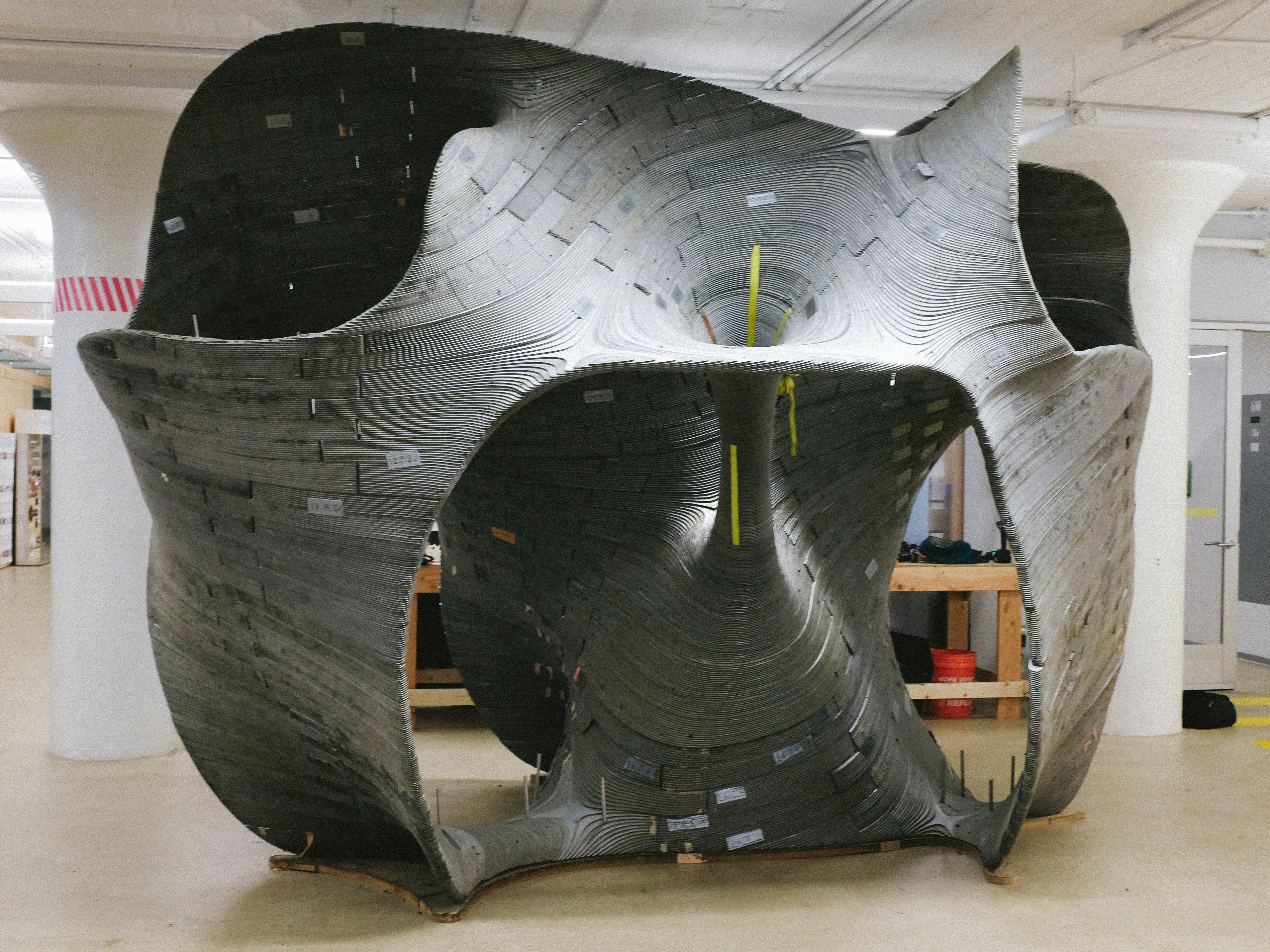 Full-scale curved surface — front view
