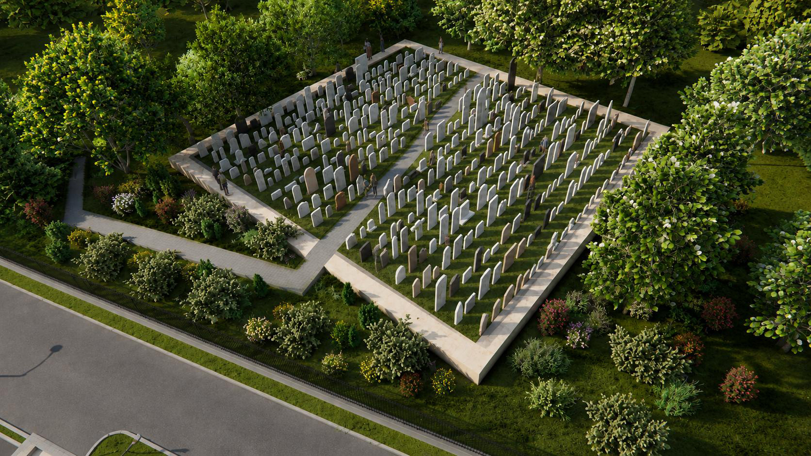 Mount Zion–Female Union Band Society Historic Memorial Park — Proposed collection area — aerial view