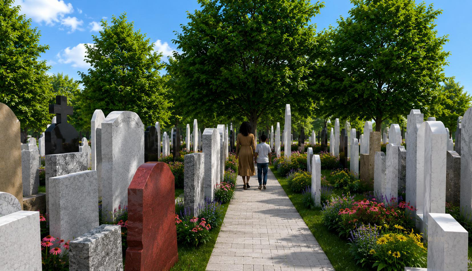 Mount Zion–Female Union Band Society Historic Memorial Park — Path along the cemetery boundary
