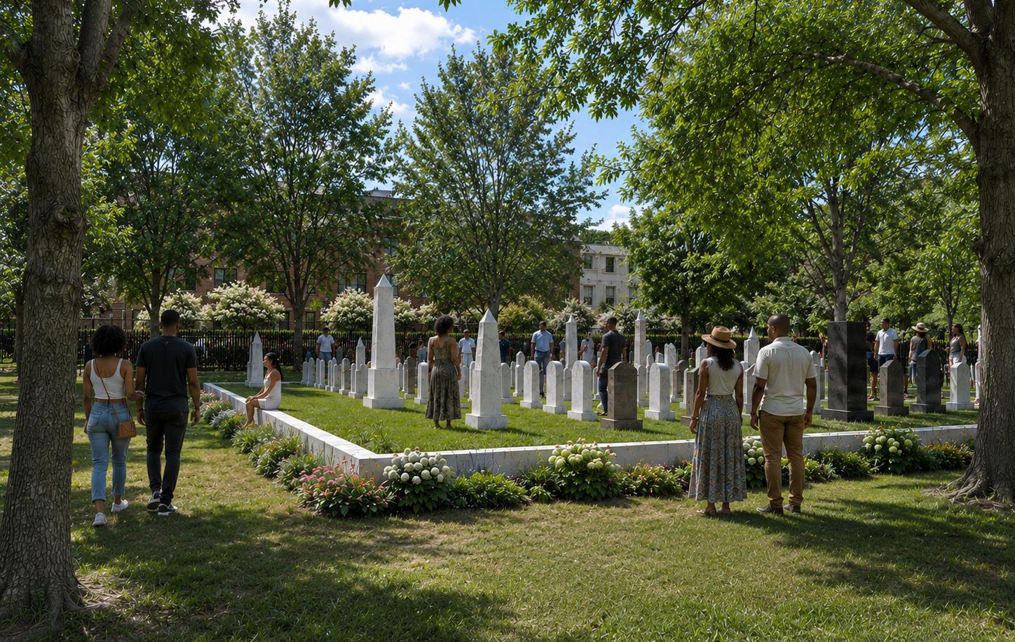 Mount Zion–Female Union Band Society Historic Memorial Park — View southwest toward the collection area