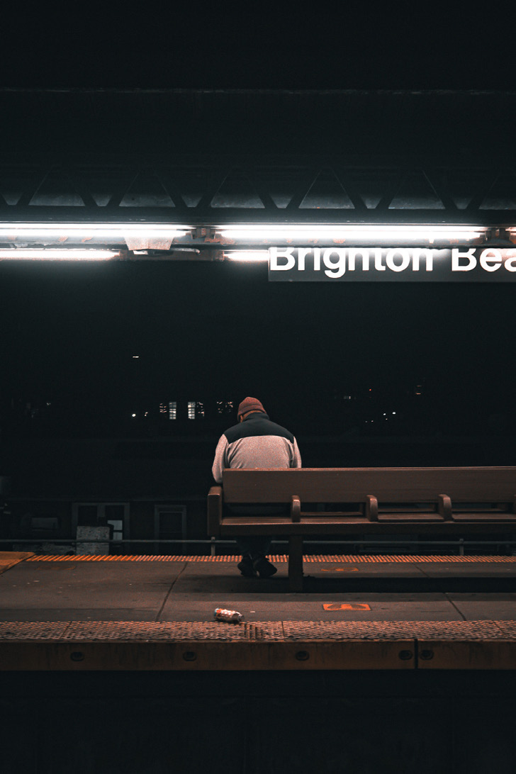 Waiting at Brighton Beach — photograph by Tony Powers