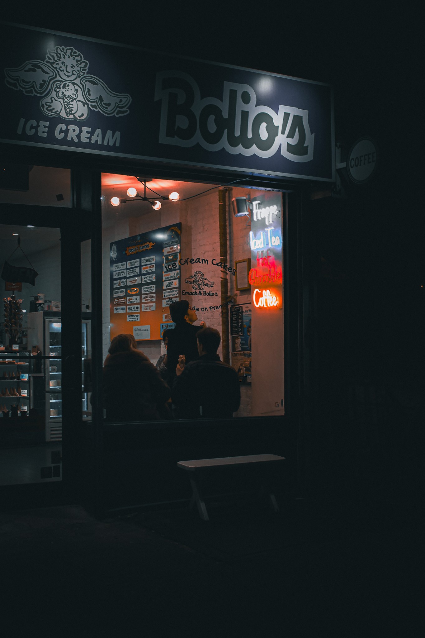 Ice cream and neon — photograph by Tony Powers