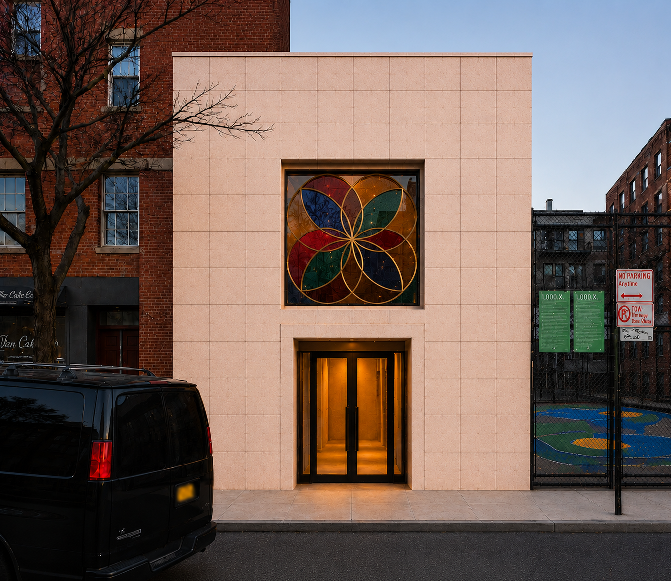 United AME — Illuminated glazed-entry concept