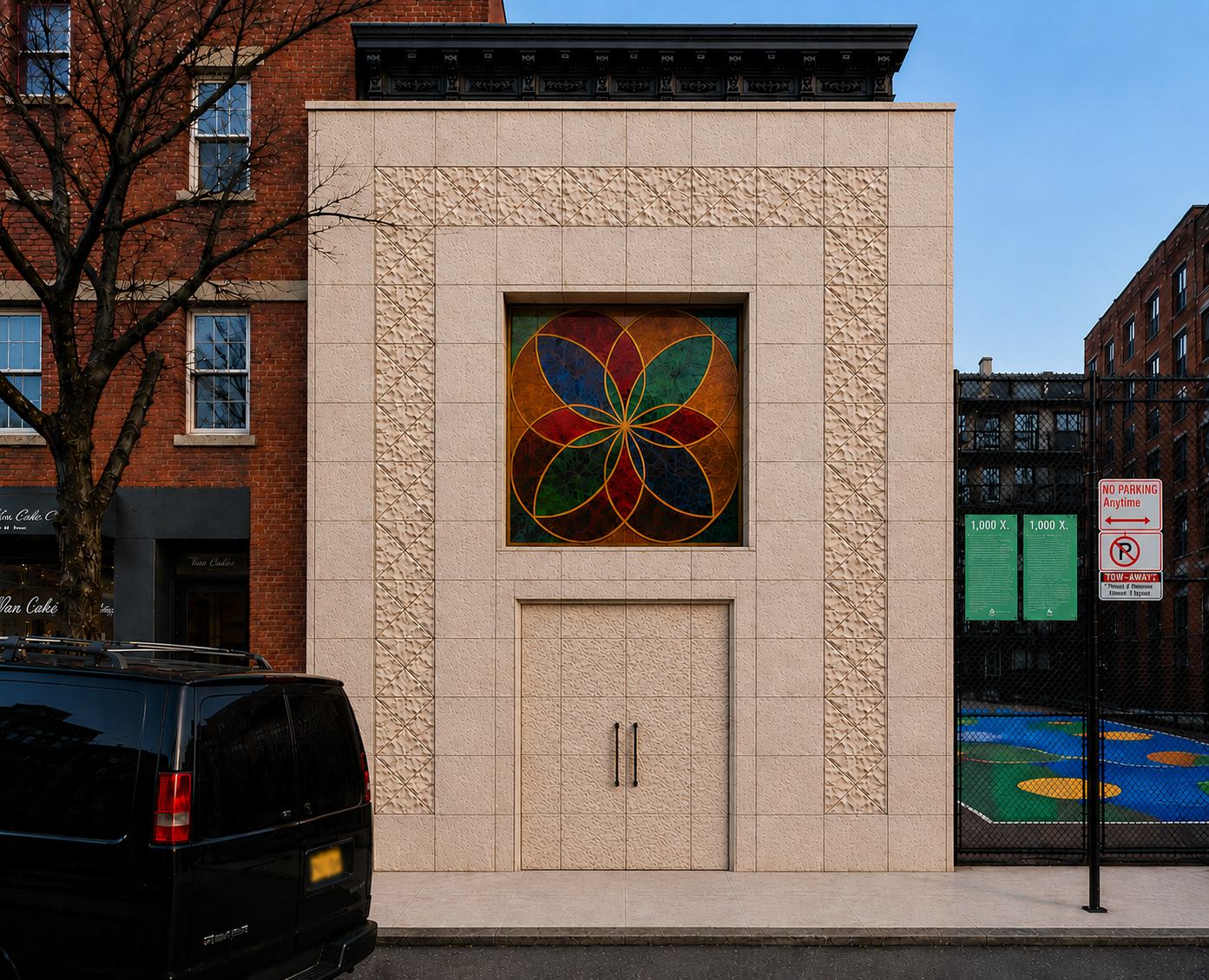 United AME — Patterned stone border concept