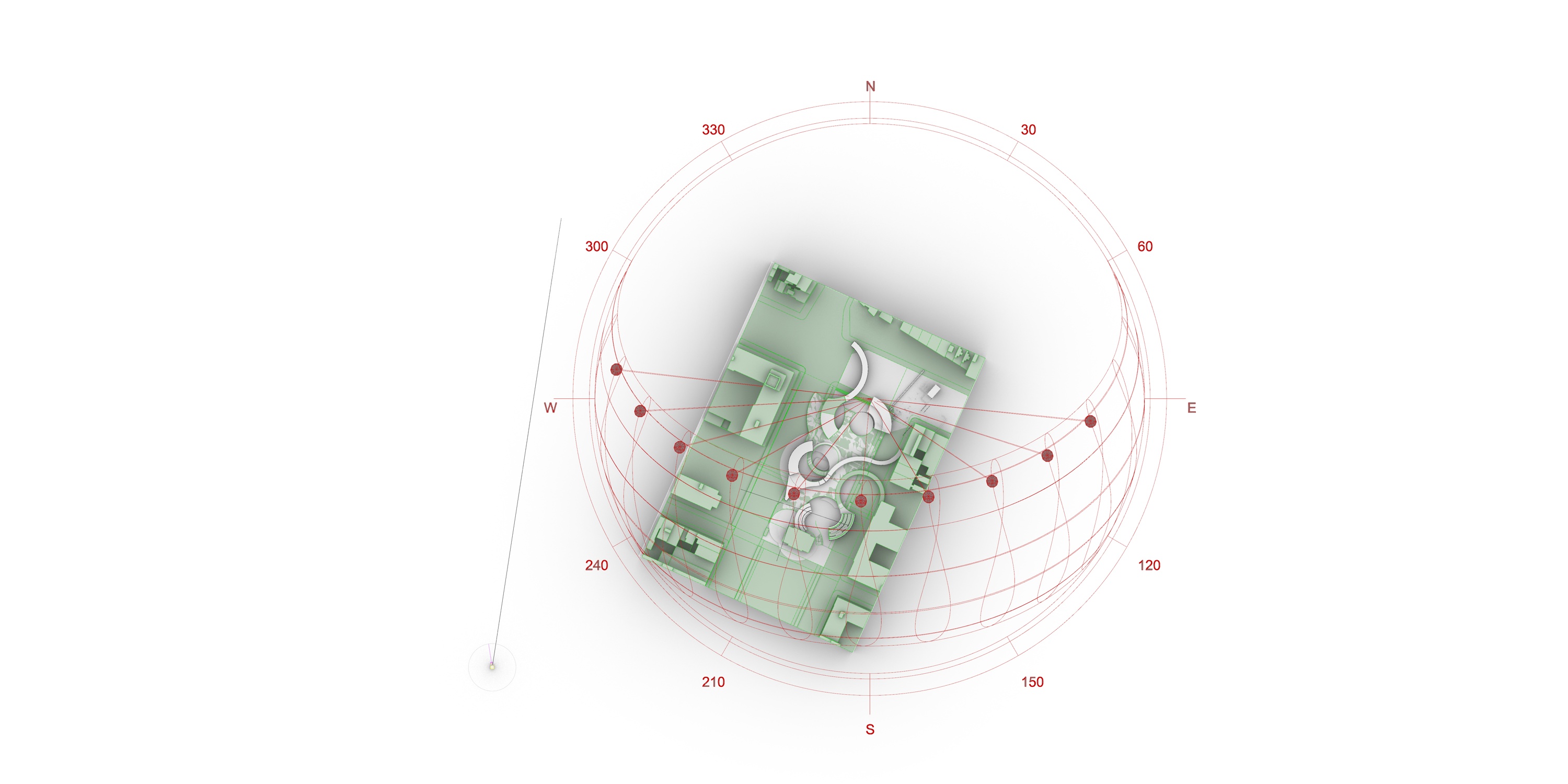 Site orientation and sun-path study