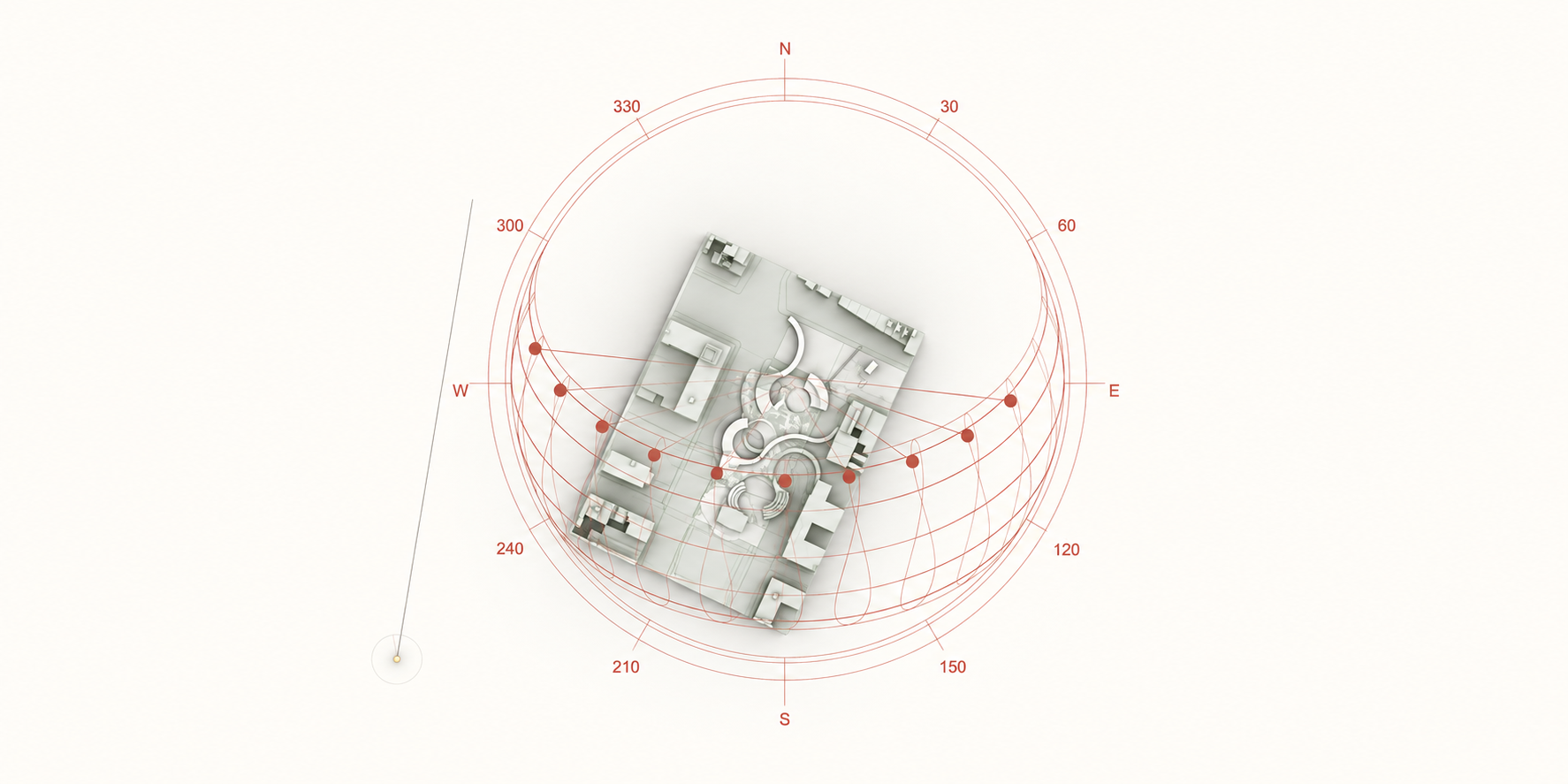 Site orientation and sun-path study